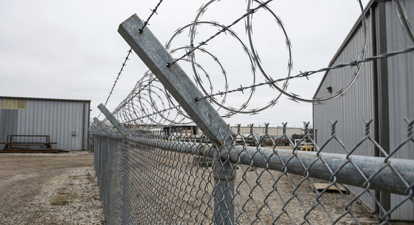 Barbed Wire & Razor Topping