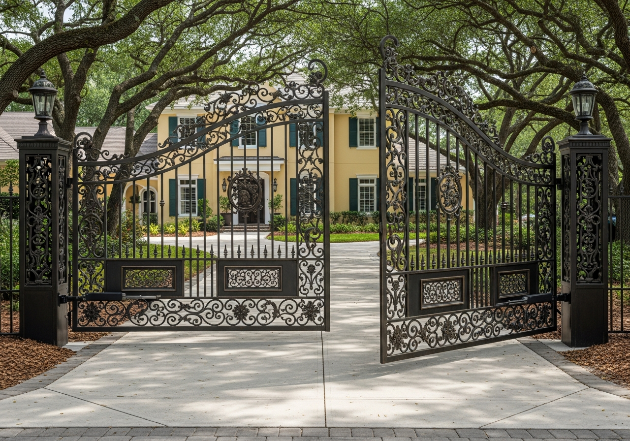 Custom Steel Frames for Double Drive Gates