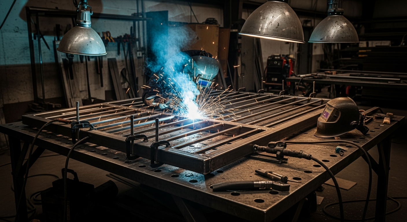 Custom steel gate fabrication